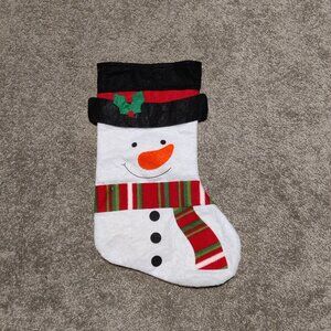 Snowman Christmas Stocking Kids Traditions Holidays Santa